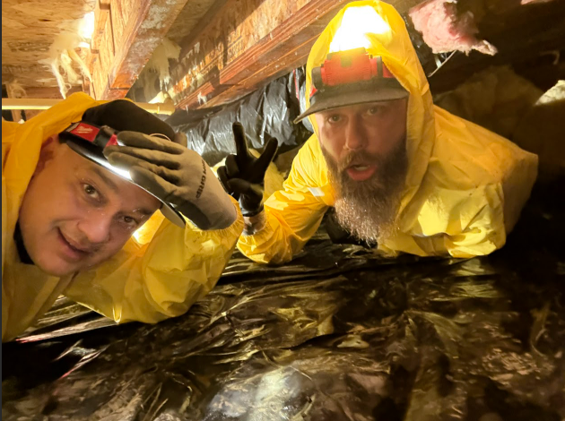 Aaron Fell from Best Dry fixing an underground mold situation in Seattle Washington